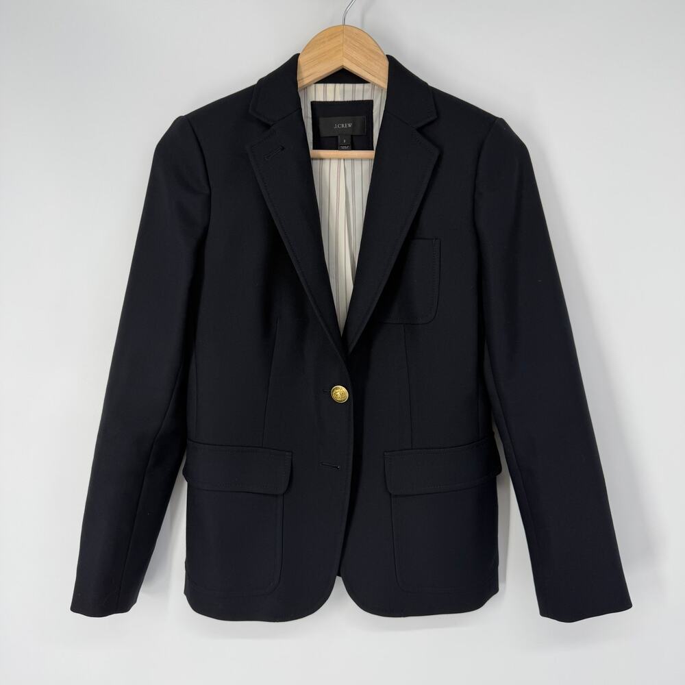 J. Crew Rhodes Blazer 100% Wool Single Breasted Gold Button Jacket Career Preppy - Picture 3 of 13